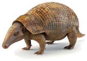 Close-up view of a nine-banded armadillo. png