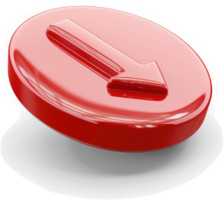 Red circular button with a downward-pointing arrow. png