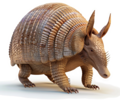 Armored mammal displays its protective shell. png