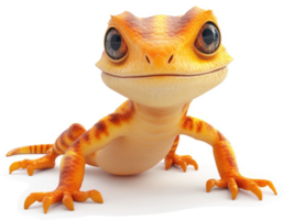Animated gecko, with a cheerful expression. png