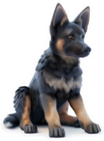 Digital rendering of a German Shepherd puppy. png
