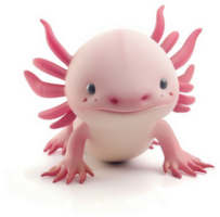 Adorable axolotl, a whimsical digital rendering. png