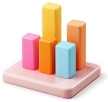 Colorful bar graph displays data in a visually appealing 3D format. png