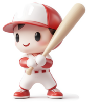 Cartoon baseball player in a dynamic batting stance. png