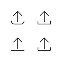 Upload icon set. Up arrow icon set. Upload icon. vector
