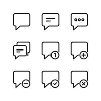 Message icon set. Chat icon. Conversation icon. Contact icon. vector