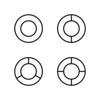 Pie chart icon set. Pie chart icon. vector
