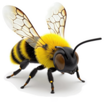 3D rendering of a honeybee in flight pose. png