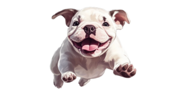 Adorable Bulldog Puppy with a Joyful Expression, cut out transparent png