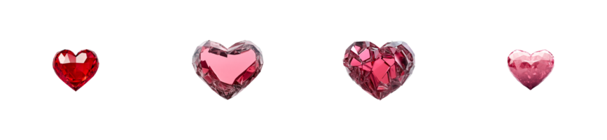 Decorative heart shapes with transparent background for various uses png