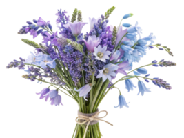 beautiful bouquet of bluebell flowers and lavender creates stunning display of nature colors and fragrances png