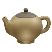 teapot with a lid icon 3d render illustration. Teapot icon 3d render png