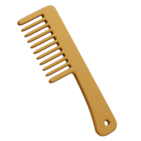 Comb icon 3d illustration. Hair comb 3d icon illustration rendering png