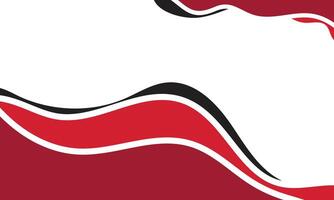 Abstract red and black waves blank background vector
