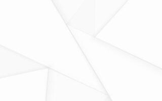 Abstract white geometric shapes layered background clean design grey gray light vector
