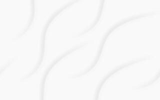 Soft white subtle waves elegant 3d background texture gray light shadow vector