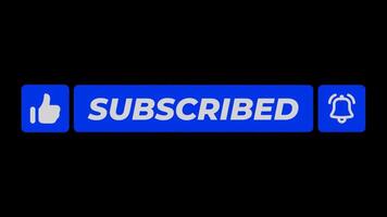 Animation of Blue Subscribe Like and Notification Buttons video