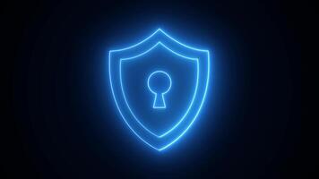 Abstract animation of digital data protection security shield with network technology and data secure concepts video