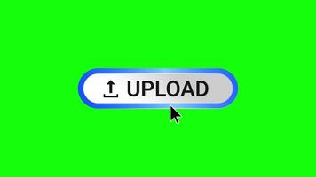 Animated Upload button. colorful modern buttons for app, website, and ui green screen video