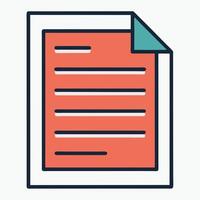 Simple Icon Of Document File vector