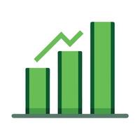 Green Graph Showing Business Growth vector