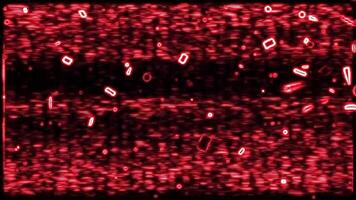 Loop animation with glitch patterns and textured grain for dynamic screen effects video