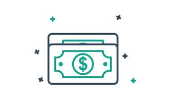 Commission animated icon. animated icon related to business. suitable for user interface, provide visual feedback and more. alpha channel, transparent background video