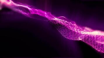 Abstract background of virtual sparkling colorful violet waves, creating a unique creative atmosphere, like music transformed into matter energy. video