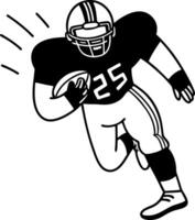 Football player running clip art vector