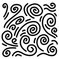 Collection of decorative scribbles and spirals, perfect swirls for graphic design. vector
