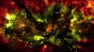 Bright, sparkling bokeh lights create a deep and futuristic space atmosphere. video