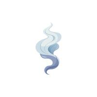Isolated Smoke Curl Graphic on White Background vector