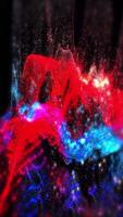A fantastic, bright, fairy-tale, blue-red landscape that rotates in front of the virtual camera, creating the effect of presence. video