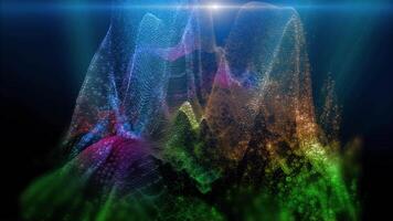 A fantastic, mystical, sparkling colorful landscape moves in front of the virtual camera, creating the effect of presence. video