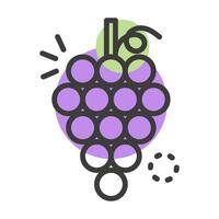 Grapes icon with editable stroke to any thickness vector