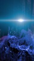 A fantastic, bright, mystical, sparkling blue landscape that rotates in front of the virtual camera, creating a sense of presence. video