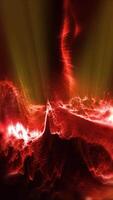 A fantastic, bright, mystical, sparkling red landscape that rotates in front of the virtual camera, creating a sense of presence. video