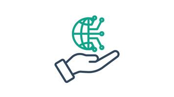 Digital asset animated icon. animated icon related to digital merketing. suitable for user interface, provide visual feedback and more. alpha channel, transparent background video