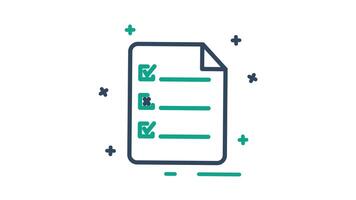 Survey animated icon. animated icon related to digital marketing. suitable for user interface, provide visual feedback and more. alpha channel, transparent background video
