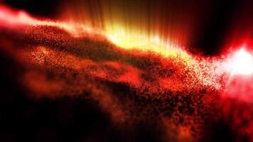 Abstract background of virtual sparkling colorful fire waves, creating a unique creative atmosphere, like music transformed into matter energy. video