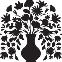 Cherry Blossoms with tob silhouette art design vector