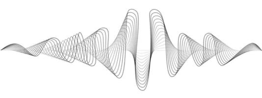 Abstract wavy dots lines of the sound wave. Dynamic pulsating wave. Musical concept, symbols of the frequency of digital music. illustration vector