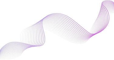Futuristic geometric shapes neon halftone wavy dotted lines in abstract composition. illustration of gradient curved stripes. Modern design for equalizer, digital art, web banners, cover art. vector