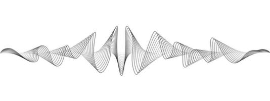 Abstract undulating dots lines of sound wave . Dynamic pulsating wave. Music concept, digital music frequency symbols. vector