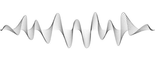 Abstract undulating dots lines of sound wave . Dynamic pulsating wave Music concept, digital music frequency symbols. illustration. vector