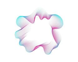 Set of multicolored neon sound dots waves. Sound curve, radio frequency spectrum lines . Color spectrum for music poster and banner. illustration. vector