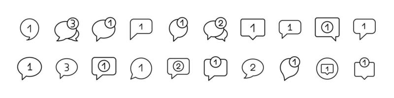 Simple Linear Icon of Speech Bubble. Minimalistic Linear Pictogram for Web and Graphic Design, Apps, Banners, Social Network and Cards vector