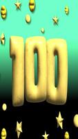 vertical number 100 3d animation background with green background video