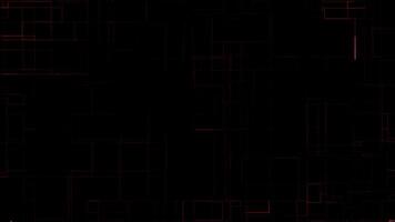 Abstract dark background with glowing red lines forming geometric shapes for backdrop video