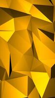 Dynamic low poly shapes abstract vertical background with gently moving glowing golden polygons. Vibrant geometric animation. video